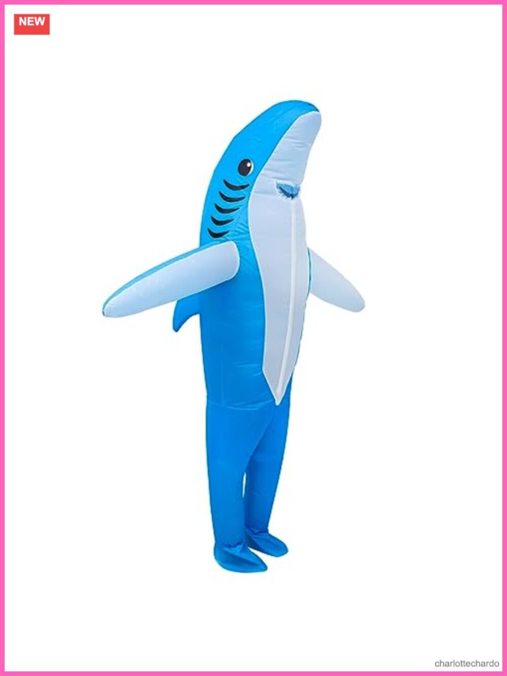 Adult Inflatable Shark Costume Full Body Standing Cosplay Party